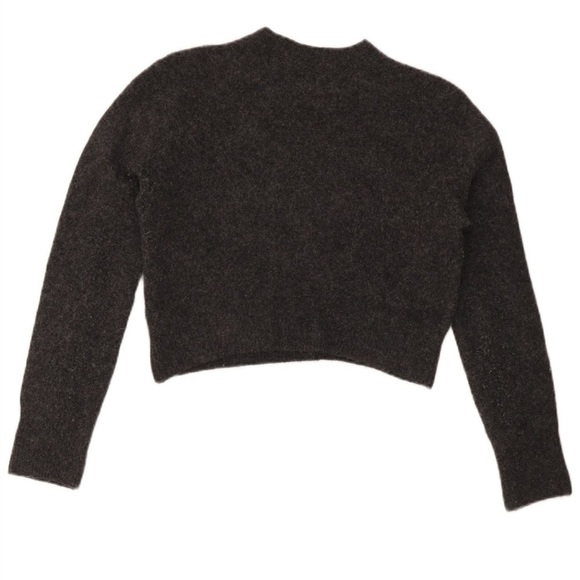 AllSaints Cropped Gray Wool Knit Sweater | Size Medium - Picture 2 of 8